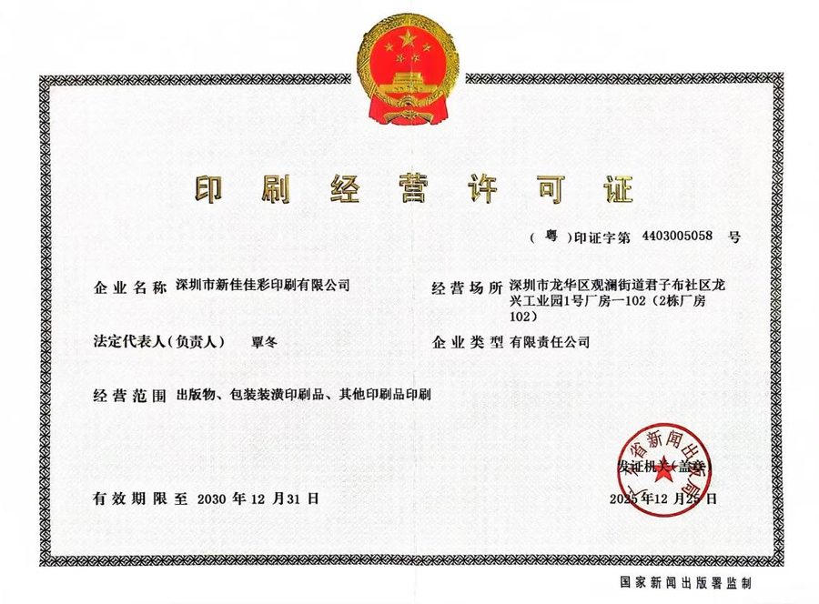 Printing License